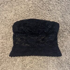 SHEIN Black Laced Tube Top